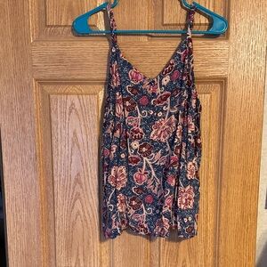 Sonoma Blue and Pink Floral Camisole